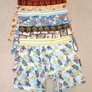 NWOT SUPER MARIO Boys Kids 4 Pair Underwear Boxer Briefs - Size 8